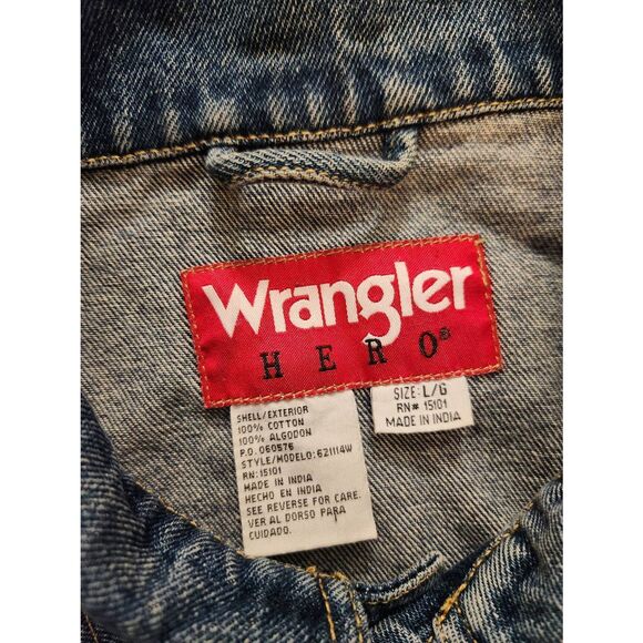 Wrangler Blue Denim Bomber Jacket - Picture 2 of 7